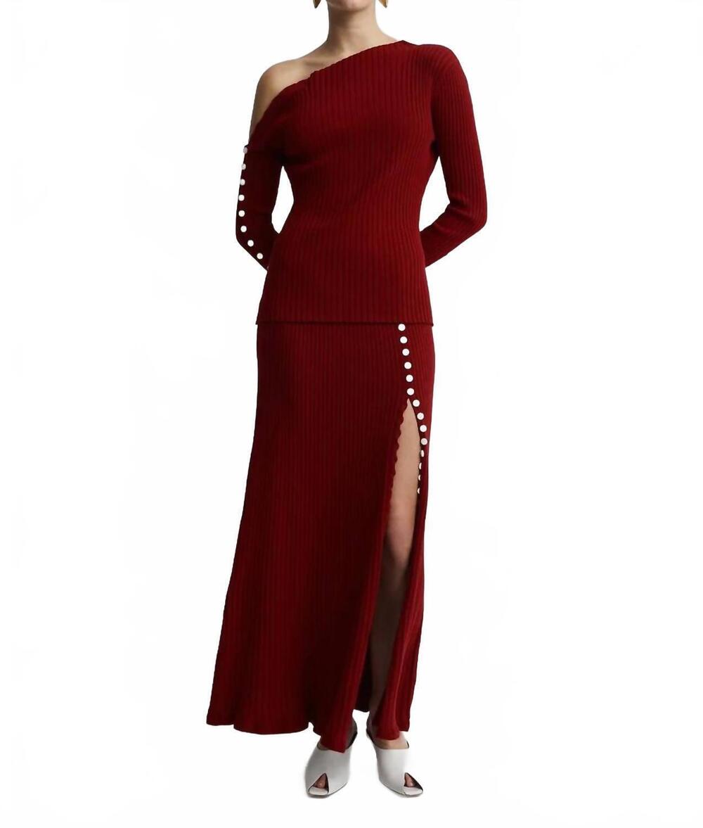 NEW ANNA QUAN bryn off shoulder top in sangria
